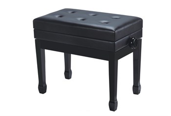 HY-PJ007-GLOSS-BLACK Банкетка, черная, искусственная кожа, Rin HY-PJ007-GLOSS-BLACK - фото 13152