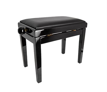 HY-PJ018A-GLOSS-BLACK Банкетка, черный/черный, кожзам, Rin HY-PJ018A-GLOSS-BLACK - фото 13285