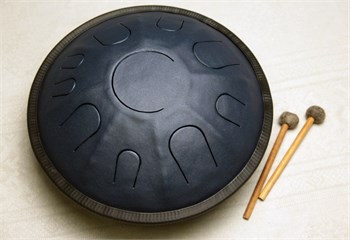 PNG-GD-36MM Глюкофон кованый "Грандрам", синий металлик 36см, с палочками и чехлом, Pangooda Drums PNG-GD-36MM - фото 13608
