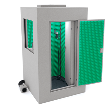 Izoroom-standart-plus Звукоизоляционная кабина, цвет графит/зеленый, IzoCab Izoroom-standart-plus - фото 14826