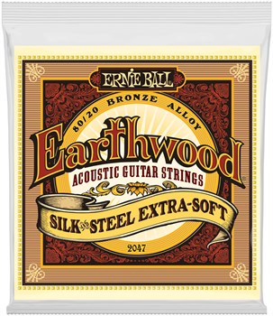 ERNIE BALL 2047 Earthwood Silk & Steel Extra Soft 10-50 - Струны для акустической гитары P02047-1 - фото 15477
