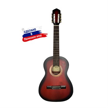 K-Red-3/4 Гитара классическая 3/4, красная, Кунгурская Акустика K-Red-3/4 - фото 17536