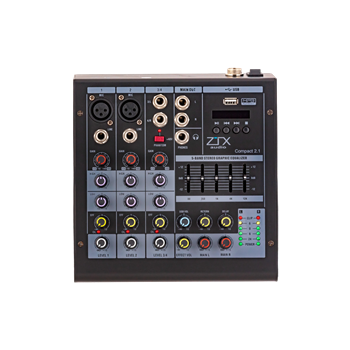 ZTX audio Compact 2.1 микшерный пульт 2mono, 1stereo каналы с MP3 Compact 2.1 - фото 5309