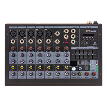 ZTX audio Compact 5.2Fx микшерный пульт 5mono, 2stereo каналов с MP3/DSP/BT Compact 5.2Fx - фото 5312