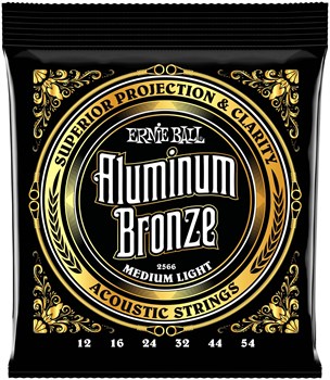 ERNIE BALL 2566 Aluminum Bronze Medium Light 12-54 - Струны для акустической гитары P02566-1 - фото 8447
