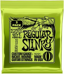 ERNIE BALL 3221 Nickel Wound Slinky Regular 3 Pack 10-46 - Струны для электрогитары P03221_