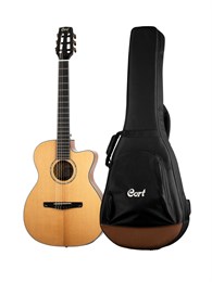 Gold-OC8-NYLON-WCASE-NAT Классическая гитара со звукоснимателем, с вырезом, с чехлом, Cort Gold-OC8-NYLON-WCASE-NAT