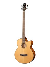 AB850F-NAT-BAG Acoustic Bass Series Электро-акустическая бас-гитара, с вырезом, цвет нат-й, Cort AB850F-NAT-BAG