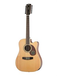 MR710F-12-NS MR Series Электро-акустическая гитара 12-струнная, с вырезом, цвет натуральный, Cort MR710F-12-NS
