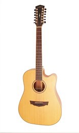 PW-460-12-NS Электро-акустическая гитара 12-струнная, с чехлом, матовая, Parkwood PW-460-12-NS