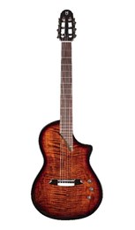 Hispania-Cognac Классическая гитара со звукоснимателем, коньяк, Martinez Hispania-Cognac