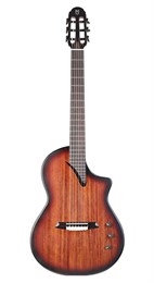 Hispania-Stain-628 Классическая гитара со звукоснимателем 7/8, санберст, Martinez Hispania-Stain-628