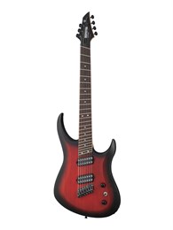 Shturm-7-ms-red-burst Электрогитара 7-струнная мультимензурная, красный санберст, Inspector Shturm-7-ms-red-burst