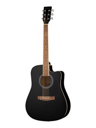 F601-BK Акустическая гитара, с вырезом, черная, Caraya F601-BK