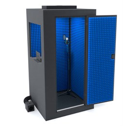 IzoCab-Base-GF-BL Звукоизоляционная кабина, цвет графит/синий, IzoCab IzoCab-Base-GF-BL