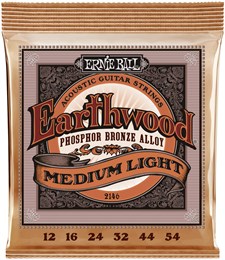 ERNIE BALL 2146 Earthwood Phosphor Bronze Medium Light 12-54 - Струны для акустической гитары P02146-1