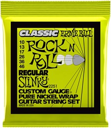 ERNIE BALL 2251 Classic Rock n Roll Pure Nickel Slinky Regular 10-46 - Струны для электрогитары P02251-1
