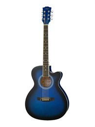 GA-H10-39-BL Акустическая гитара, с вырезом, синяя, Smiger GA-H10-39-BL