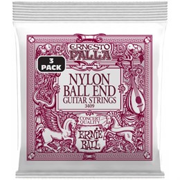 ERNIE BALL 3409 Ernesto Palla Black and Gold Ball End Nylon 1 Pack - Струны для классической гитары Эрни Болл (разбиты по 1) P03409-2