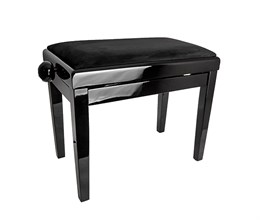 HY-PJ018B-GLOSS-BLACK Банкетка, черный/черный, вельвет, Rin HY-PJ018B-GLOSS-BLACK-1