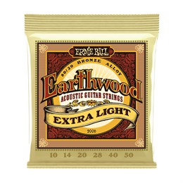 ERNIE BALL 2006 Earthwood 80/20 Bronze Extra Light 10-50 - Струны для акустической гитары P02006-1