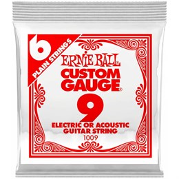ERNIE BALL 1009 Plain Steel .009 - Струна одиночная для акустической и электрогитары P01009-1